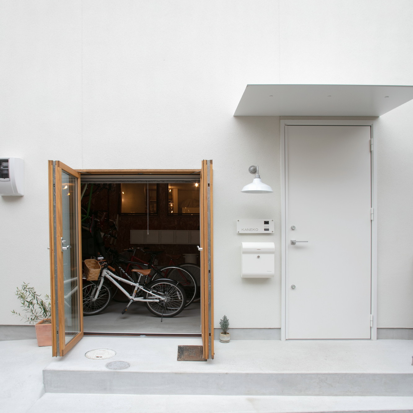 外観　自転車収納