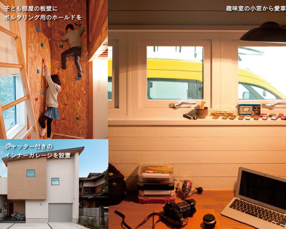 愛車を眺める画像